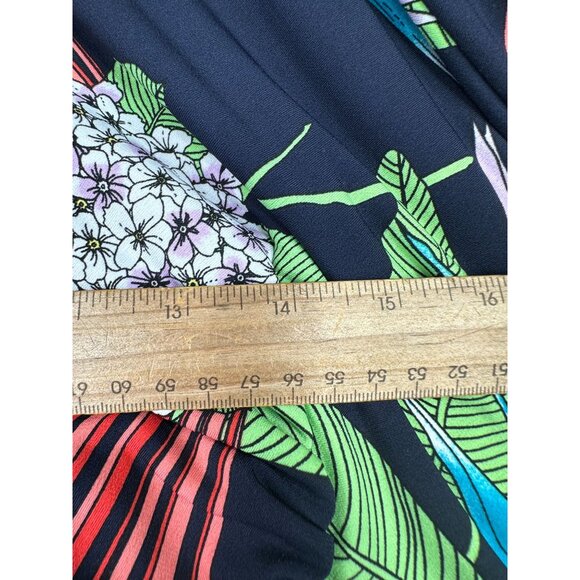 NEW Trina Turk Leaf/Tropical Print One Shoulder Mini Dress size 2‎ Multicolor - Picture 8 of 9